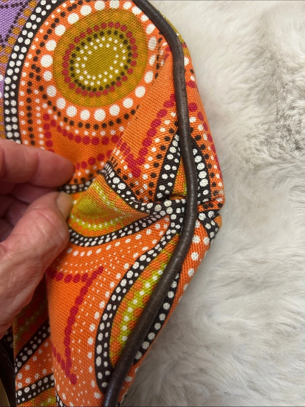 Jimmy Choo Rare multi colored large canvas hobo bag with leather trim EUC